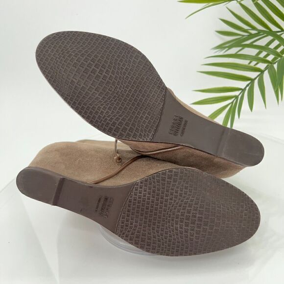 Stuart Weitzman Kalahari Wedge Boot Ankle Bootie Brown Suede Lace Up Size 6.5 - Picture 11 of 16